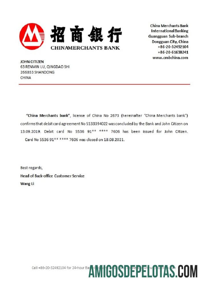 Referência de fechamento de comerciantes na China exemplo